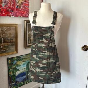 forever 21 green overall skirt dress